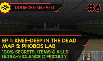 E1M5: PHOBOS LAB - DOOM (RE-RELEASE) [UV | PISTOL START | ALL SECRETS, ITEMS, KILLS]
