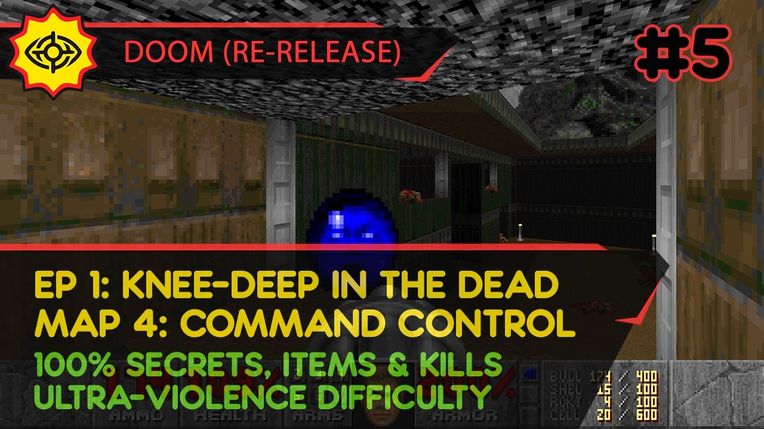 E1M4: COMMAND СONTROL - DOOM (RE-RELEASE) [UV | PISTOL START | ALL SECRETS, ITEMS, KILLS]