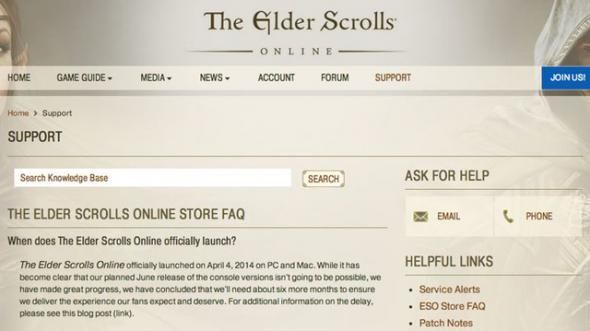 По слухам, выход Elder Scrolls Online на PS4 и Xbox One отложен на полгода